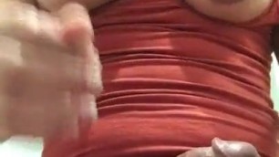 Wonderful Big Tits Tranny Babe Cumshot