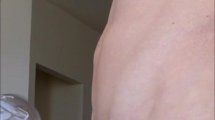 Japanese guy's shaved penis masturbation No.21