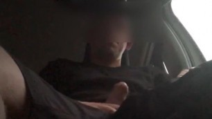 Pulling my cock out, jerk off and cum in my car