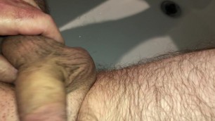 Small cock long long piss and pre-cum play