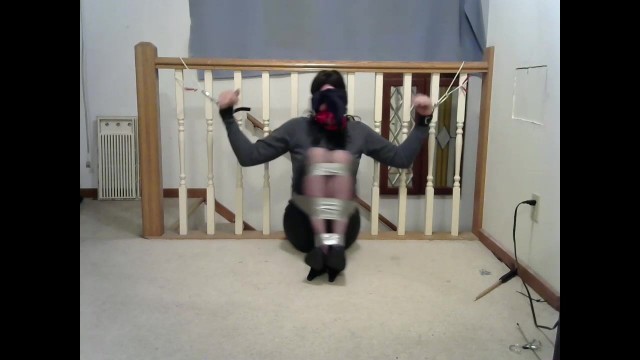 crossdresser in selfbondage 2 and some duct tape bondage.