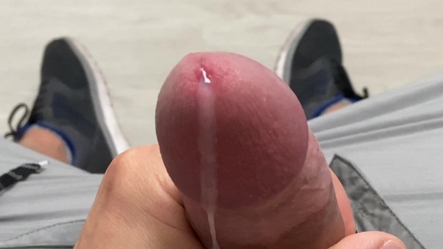 Close up of cock masturbating and cum