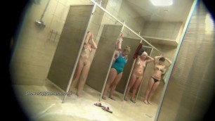 Spy cameras captures real females in shower