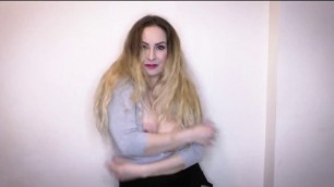 STACY'S STEP MOM - British mature big tits JOI & dance tease