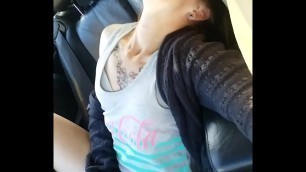 homemade amateur Wife public masturbation in traffic cumming in the  getting off on the thought of being seen