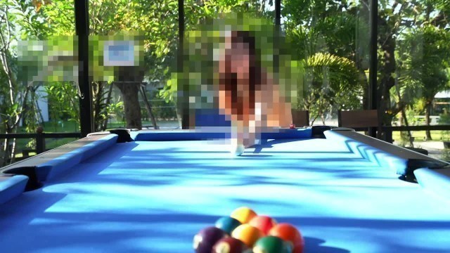Nudist Play Billiards in Public